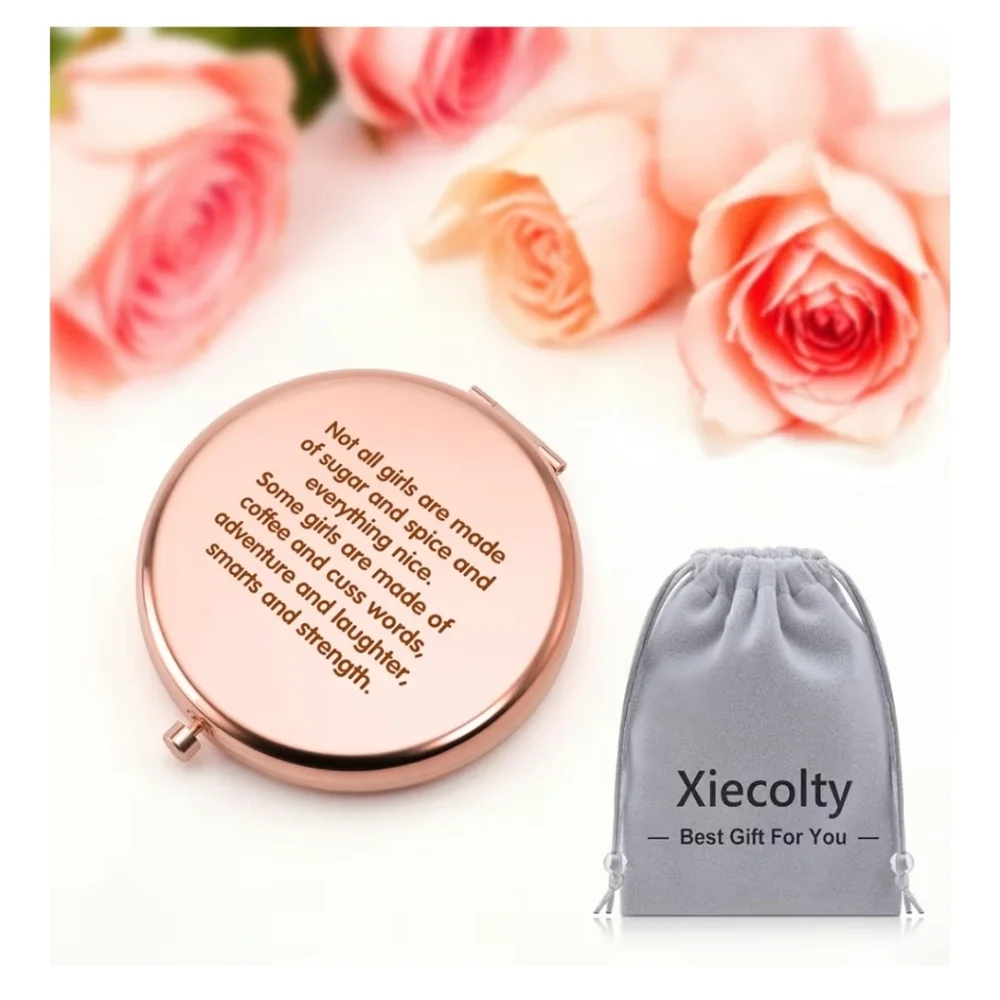Rose Gold Funny Sarcastic Gift for Women Compact Mirrors